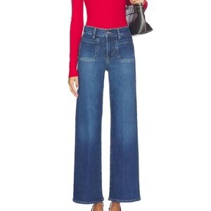 Frame Denim Jeans Le Pixie Slim Palazzo High Rise Wide Leg Modern Pocket